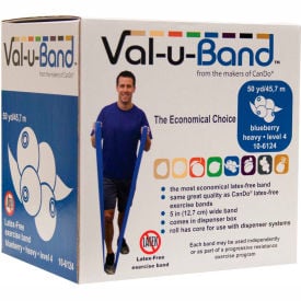 Val-u-Band® Latex Free Exercise Band Blueberry - Level 4 50 Yard Roll/Box 10-6124