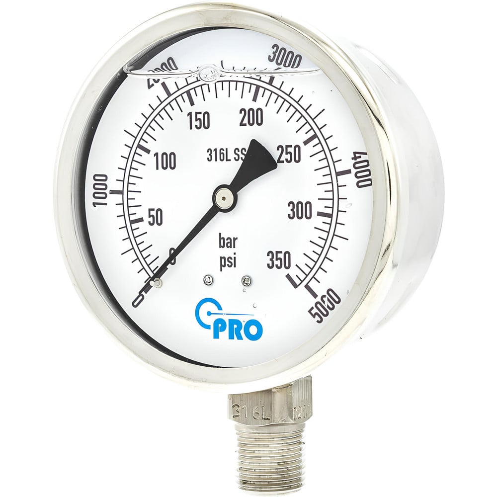 Pressure Gauges, Gauge Type: Pressure Dual Scale , Scale Type: Dual , Accuracy (%): 3-2-3% , Dial Type: Analog , Thread Type: NPT  MPN:PRO-301L402R-11