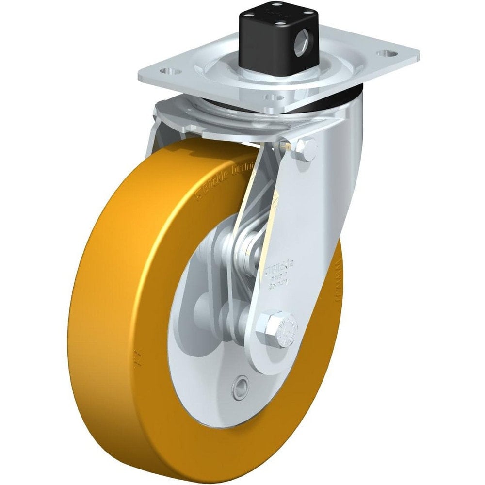 Top Plate Casters, Mount Type: Plate , Number of Wheels: 1.000 , Wheel Diameter (Inch): 8 , Wheel Material: Polyurethane , Wheel Width (Inch): 2  MPN:913619