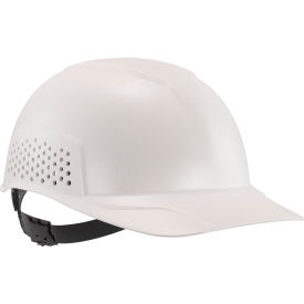 Ergodyne® Skullerz® 8951 Vented Hard Shell Bump Cap Short Brim One Size Fits Most White 23985