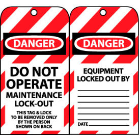 Lockout Tags - Do Not Operate Maintenance Lock-Out LOTAG33