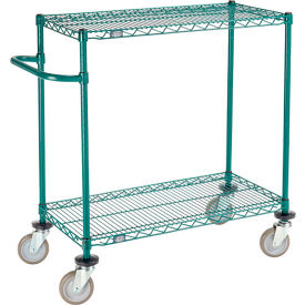 Nexel® 2 Shelf Cart Poly-Green® 36