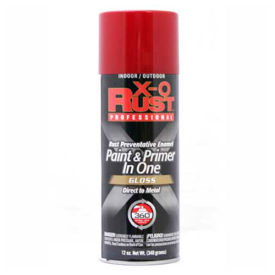 X-O Rust 12 oz. Aerosol Rust Preventative Paint & Primer In One Fiesta Red Gloss - 125837 125837