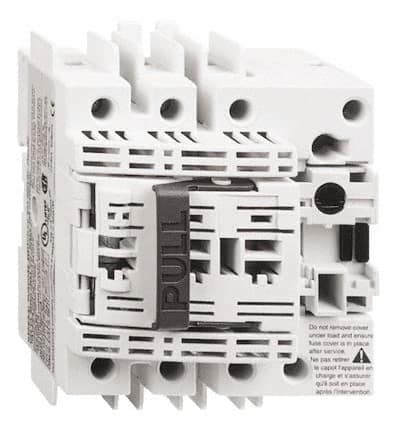 3 Pole, 600 VAC, 30 Amp, Pressure Plate and DIN Rail Mount Fuse Holder MPN:GS1DU3