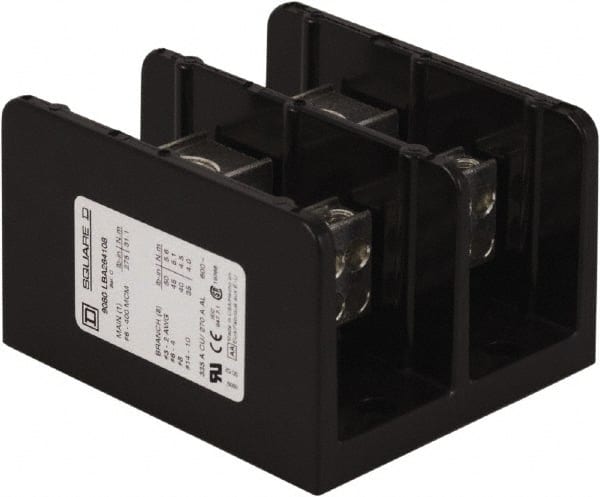 2 Poles, 270 (Aluminium), 335 (Copper) Amp, Phenolic Power Distribution Block MPN:9080LBA264108