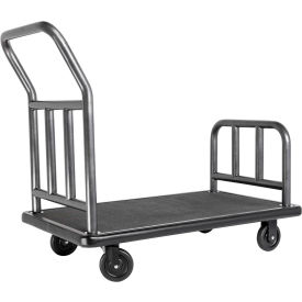 Hospitality 1 Source Utility Cart w/ Black Carpet & 5