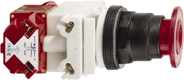 Push-Button Switch: 30 mm Mounting Hole Dia, Maintained (MA) & Momentary (MO) MPN:9001SKR8P1RH25