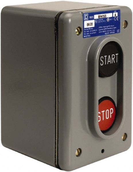 Push-Button Control Station: Maintained, 2NO, Start & Stop MPN:9001BW255