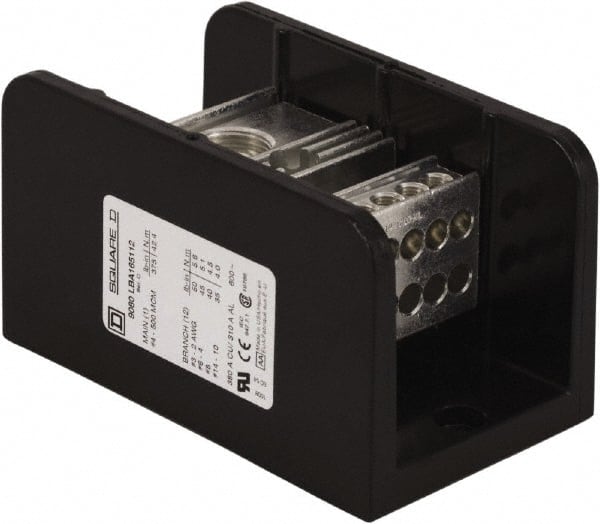 1 Pole, 310 (Aluminium), 380 (Copper) Amp, Phenolic Power Distribution Block MPN:9080LBA165112