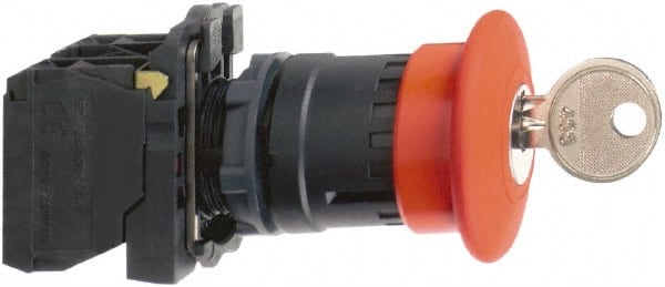 Push-Button Switch: 22 mm Mounting Hole Dia, Maintained (MA) & Momentary (MO) MPN:XB5AS9445