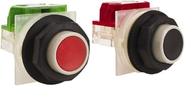 Push-Button Switch: 30 mm Mounting Hole Dia, Momentary (MO) MPN:9001SKRU10