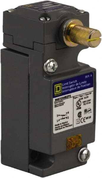 General Purpose Limit Switch: SPDT, NC, Rotary Head, Top MPN:7C54B2P10Y19021