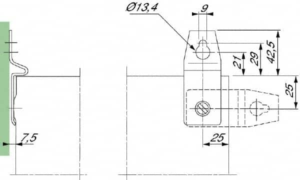 Electrical Enclosure Wall Mount Lug: Stainless Steel, Use with CRN Wall Mounting Steel Enclosure & S3X Stainless Steel Wall Mounting Enclosure MPN:NSYPFCX