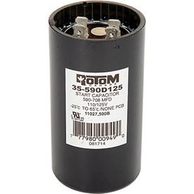 Rotom 590B 590-708MFD 110/125V Start Capacitor Round 590B