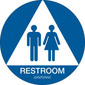 Brady® Architectural Sign Restroom Symbol & Braille 12
