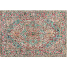 Flash Furniture Distressed Vintage Medallion Area Rug 5' x 7' Blue Multi Polyester EG-202101-01-57-BL-GGRC-