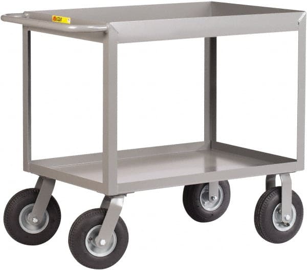 Deep Shelf Utility Cart: Steel, Gray MPN:DS-2448-X3-9P