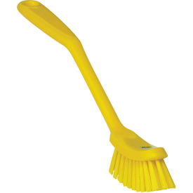 Vikan 42876 Narrow Dish Brush- Medium Yellow 42876