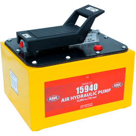 AME International Air-Hydraulic Pump 10000 PSI 2 Quart Safety Yellow Steel 15940