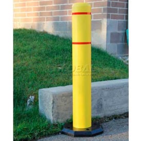 Innoplast BollardGard Anywhere with 25 lb. Rubber Base Yellow/No Tape 4