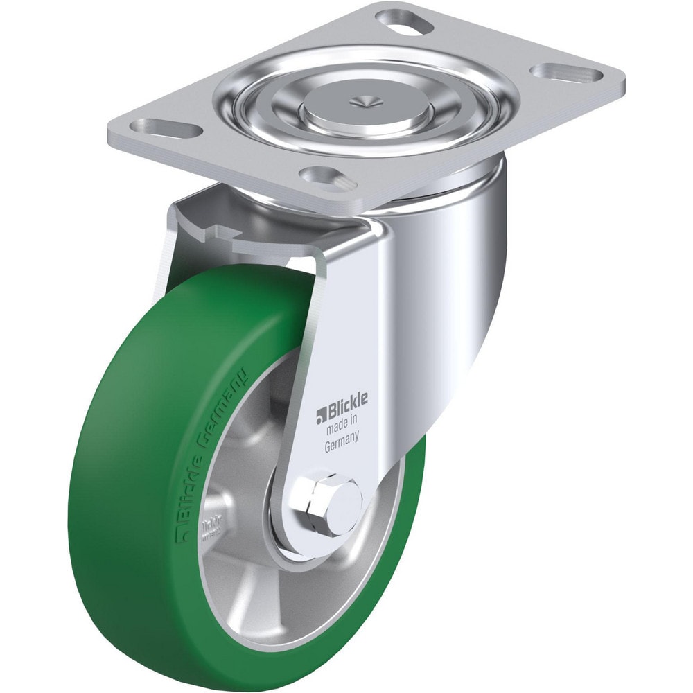 Top Plate Casters, Mount Type: Plate , Number of Wheels: 1.000 , Wheel Diameter (Inch): 5 , Wheel Material: Polyurethane , Wheel Width (Inch): 1-9/16  MPN:910303