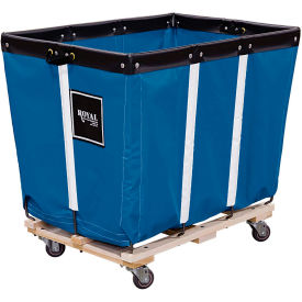 Royal Basket Trucks® Perm Liner Truck 6 Bu Blue Vinyl Wood Base 2 Rg/2 Sw R06-BBW-PMC-3UNN