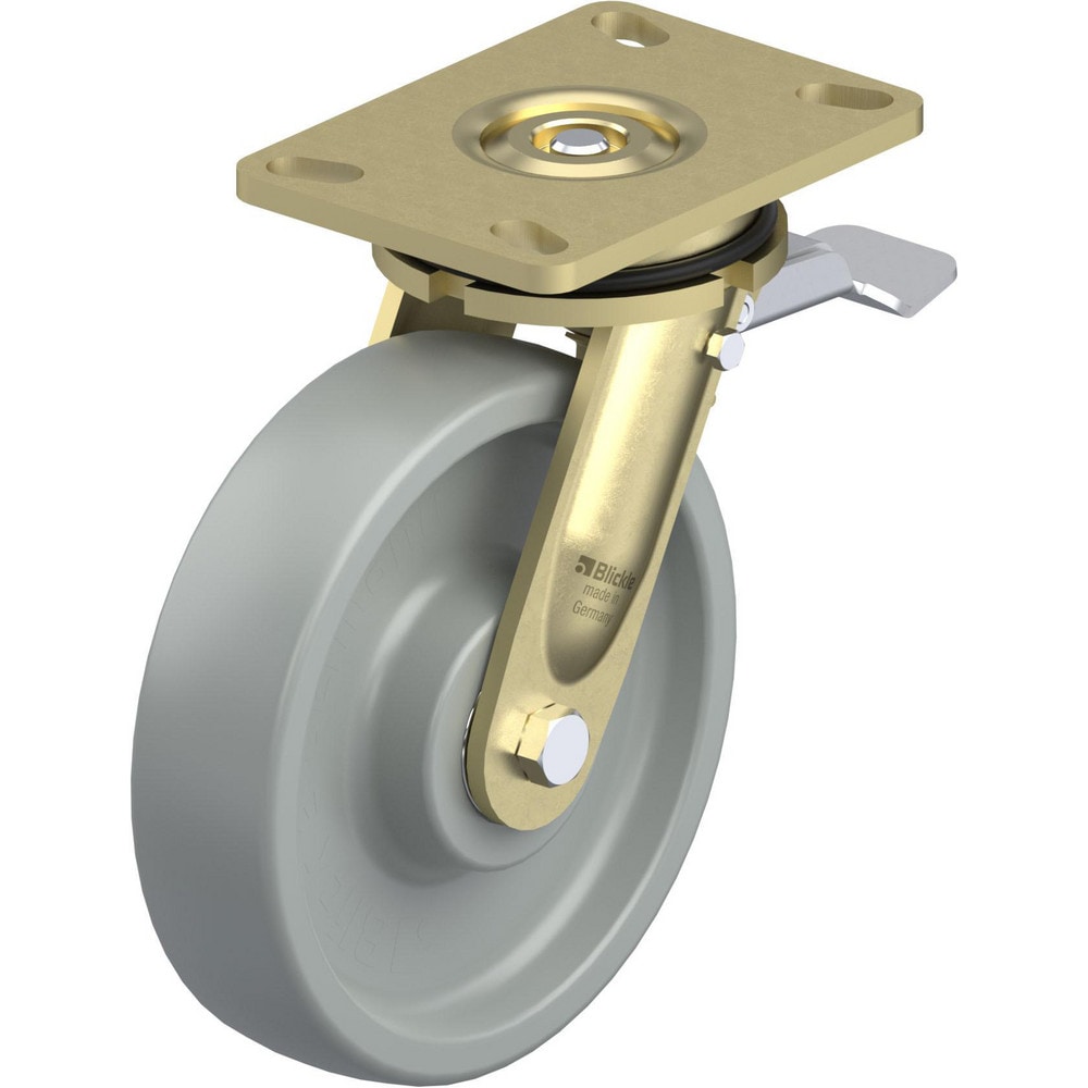 Top Plate Casters, Mount Type: Plate , Number of Wheels: 1.000 , Wheel Diameter (Inch): 8 , Wheel Material: Synthetic , Wheel Width (Inch): 2  MPN:910529