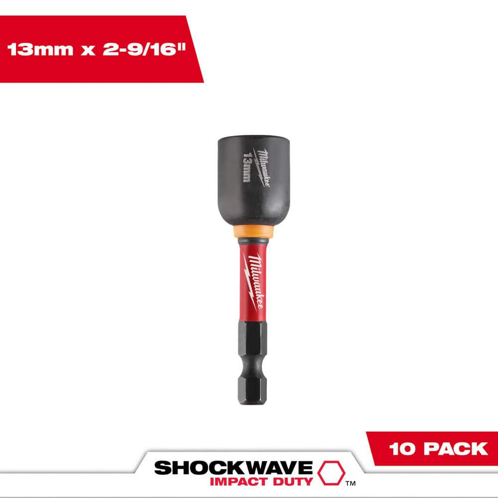 Power & Impact Screwdriver Bit Sets, Bit Type: Impact Nut Driver , Point Type: Hex , Drive Size: 13 mm , Overall Length (Inch): 2-9/16  MPN:49-66-0713