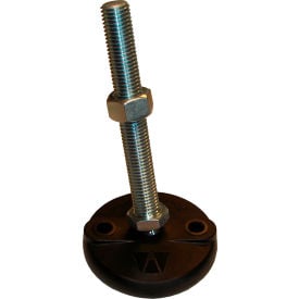 Metric Nylon Leveling Mount w/ Bolt - Nylon - M12 x 102mm Bolt - 50mm Dia. x 123mm H - 1815 Kg Cap LM-423