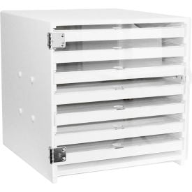 TrippNT™ White HDPE Mega 108 Column HPLC Locking Storage Cabinet 15