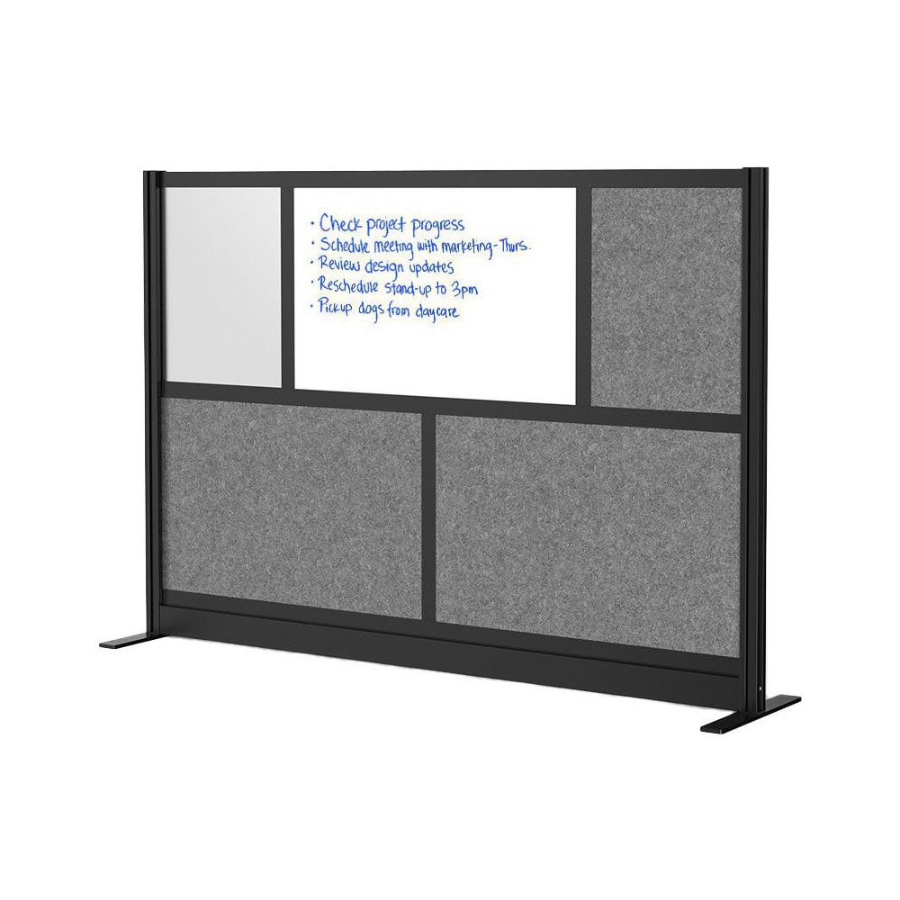 Office Cubicle Partitions, Office Cubicle Partition Type: Modular Wall Room Divider , Color: Black, Gray, White, Frosted , Material: Aluminum  MPN:MW-7048-FWCGB