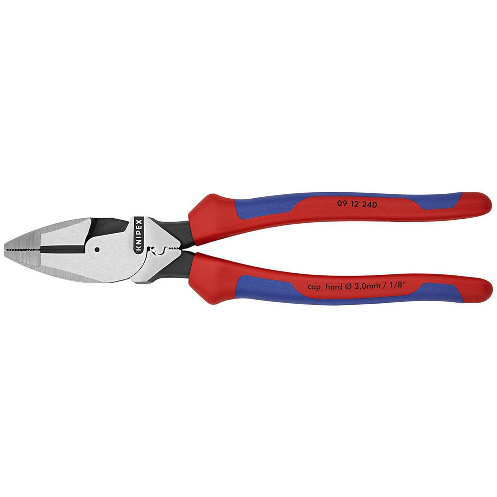 Pliers, Jaw Texture: Crosshatch , Plier Type: High Leverage, Lineman's , Jaw Length (mm): 22.00 , Jaw Width (mm): 55.00 , Overall Length (Inch): 9-1/2in  MPN:09 12 240