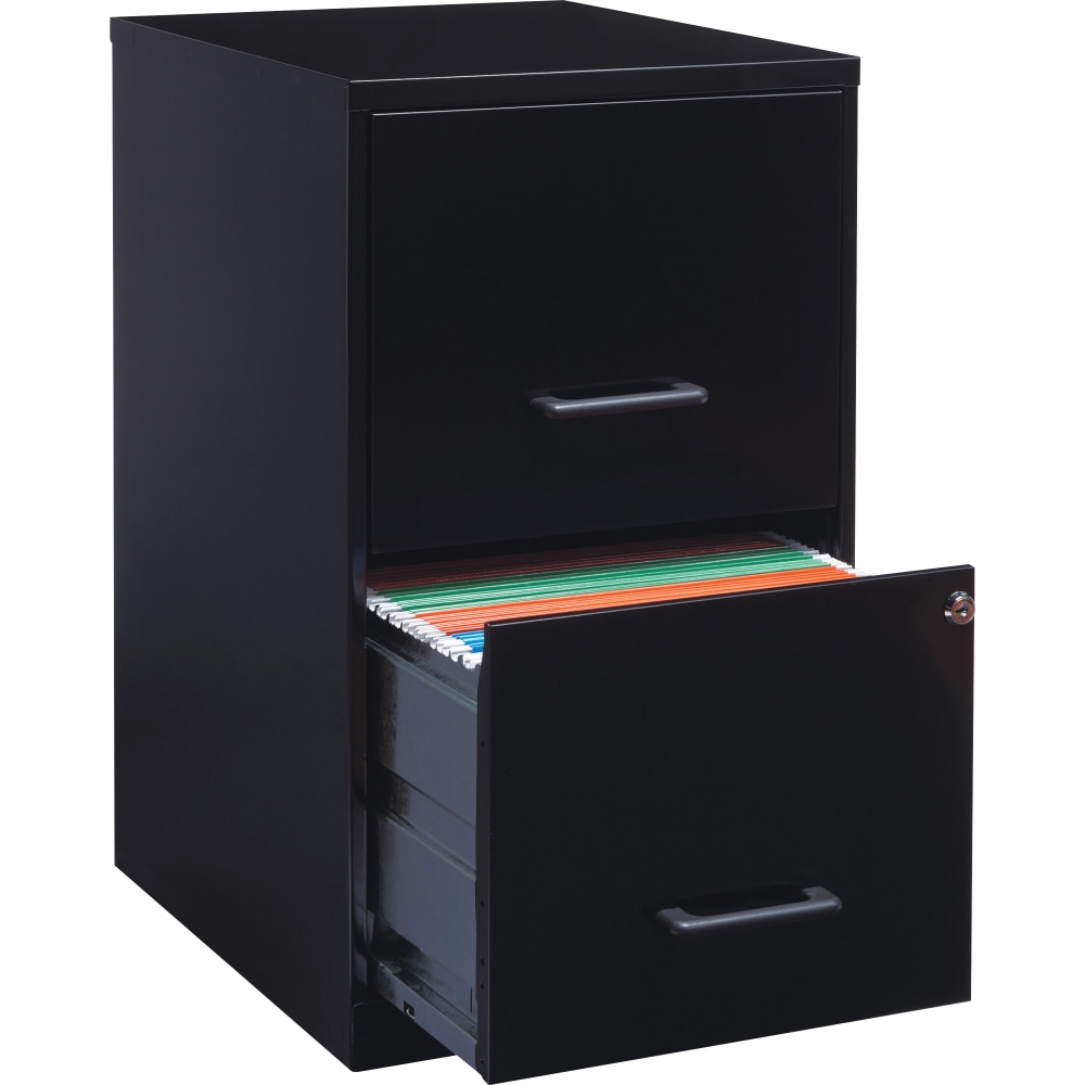 NuSparc 18inD Vertical 2-Drawer File Cabinet, Black MPN:VF218AABK