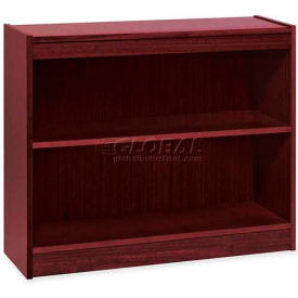 Lorell® 2-Shelf Panel End Hardwood Veneer Bookcase 36