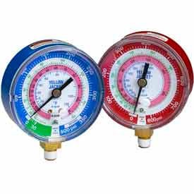 Red Pressure Gauge R-22 R-404A R-410A 3-1/8