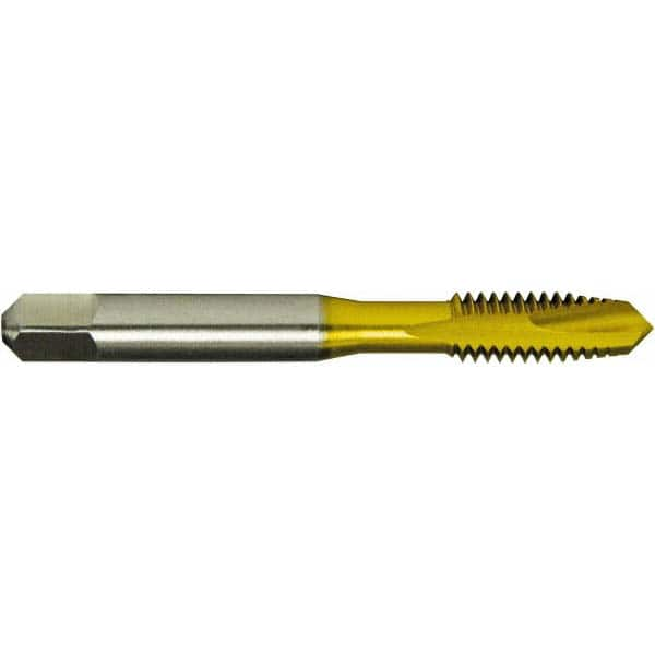 Spiral Point Tap: M12x1.75 Metric, 3 Flutes, Plug Chamfer, 6H Class of Fit, High-Speed Steel, TiN Coated MPN:360967