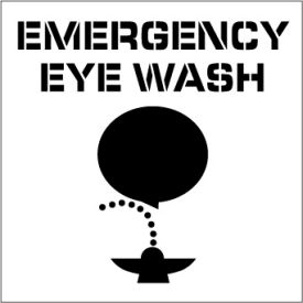 Plant Marking Stencil 20x20 - Emergency Eye Wash PMS227