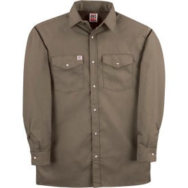 Big Bill Snap Button Down Long Sleeve Work Shirt S Gray 247-R-CHA-S