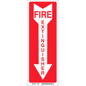 Brady® 90367 Fire Extinguisher Sign Self-Adhesive Polyester 5