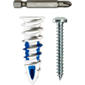 L.H.Dottie® Walldriller Plus Anchor Kit w/ Phillips Pan Head Screw #10 61 Pieces WDPK10