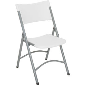 Interion® Folding Chair With Mid Back Resin White - Pkg Qty 4 540695