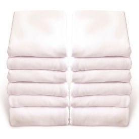 Foundations® Safety Fit - Elastic Fitted Sheets for Cribs - Pack of 12 FS-NF-WH-12