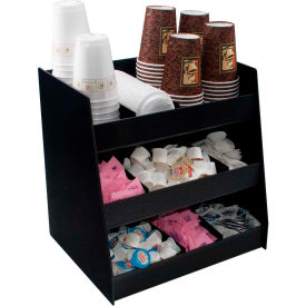 Vertiflex VFC-1515 - Vertical Condiment Organizer 3 Shelves 9 Compartments Black VFC-1515