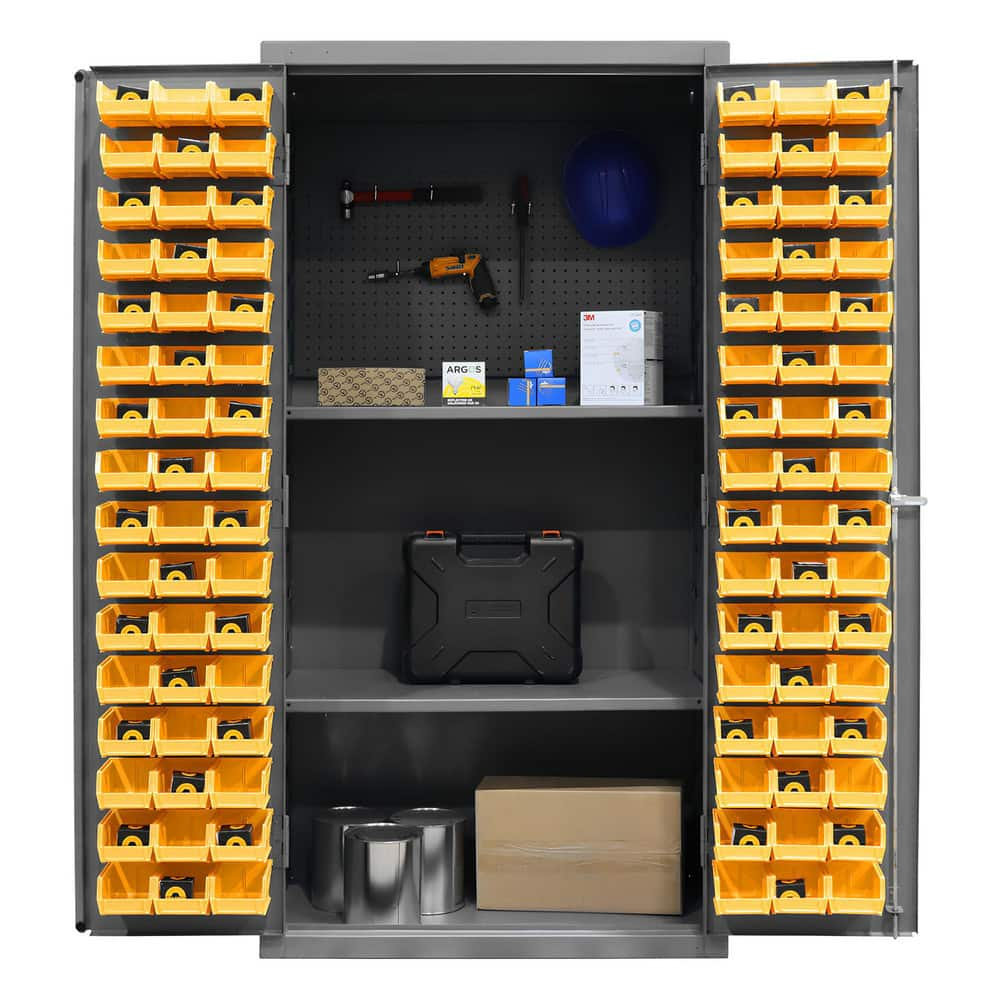 Storage Cabinets, Cabinet Type: Bin, Shelf, Pegboard , Cabinet Material: Steel , Width (Inch): 36in , Depth (Inch): 24in  MPN:3501-DLP-PB-96-