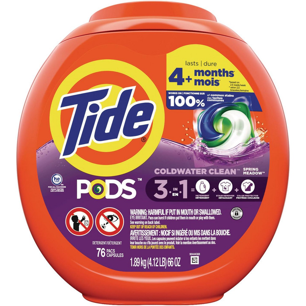 Tide PODS Liquid Laundry Detergent, Spring Meadow Scent, 81 Count, 4/Case MPN:PGC09166CT