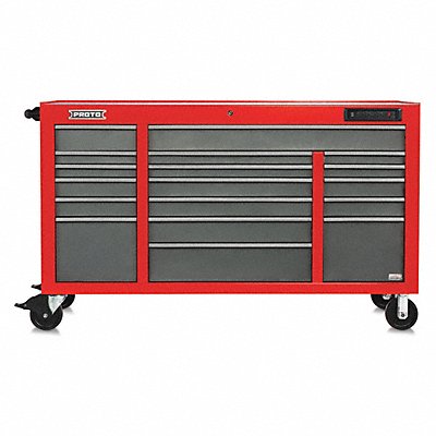 Rolling Cabinet 67 W 18 Drawer Red MPN:J556741-18SGPDP