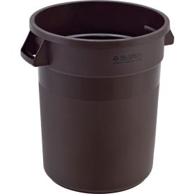 GoVets™ Plastic Trash Can 20 Gallon Brown 458BN240