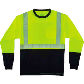 Ergodyne® GloWear 8281BK Hi-Vis Performance Long Sleeve T-Shirt Class 2 Long-XL Lime 22655