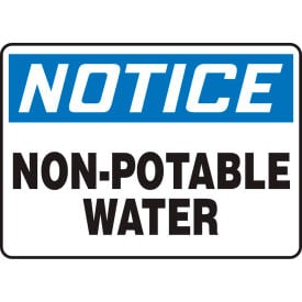 Accuform MCAW800VA Notice Sign Non-Potable Water 14