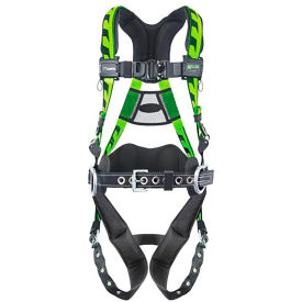 Honeywell Miller AirCore Stretchable Harness w/ Back & Hip D-Rings Quick Connect Universal Green ACA-QC-BDP/UGN